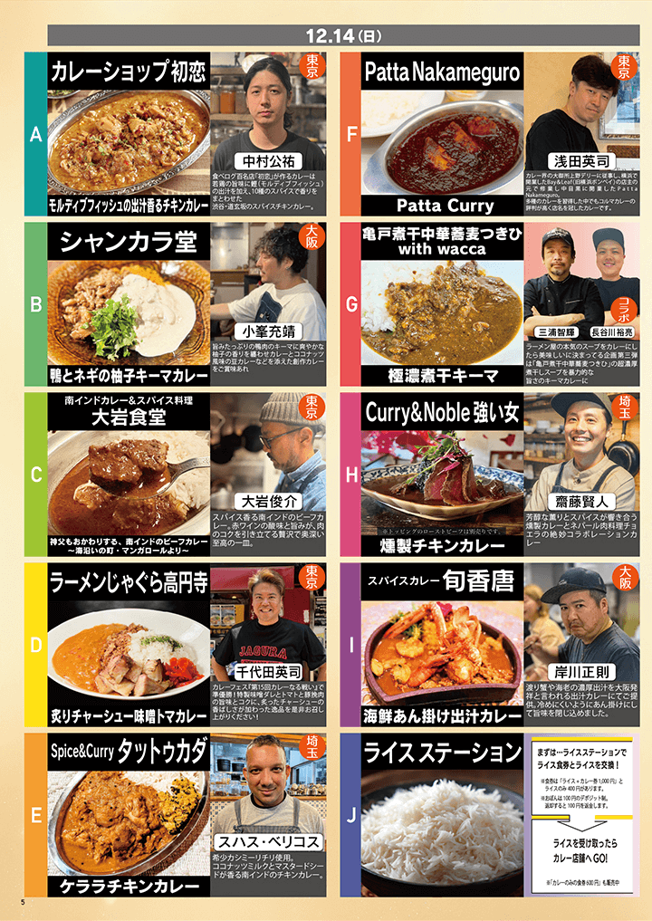 東京カレー万博　参加店舗紹介